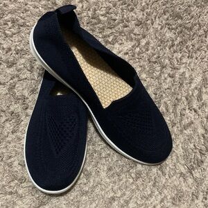Women's Navy Slip-On Shoes